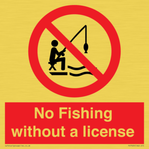 No Fishing without a license